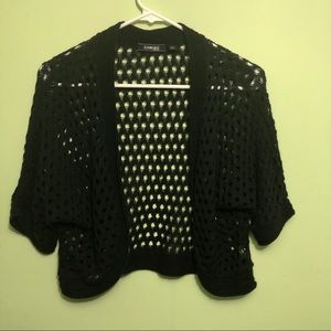 Black Elementz Crochet Kinitted Bolero Cardigan